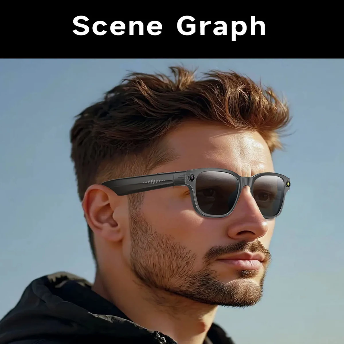 AI Smart Glasses Take Pictures Voice Assistant Translate Touch Control Recording Video Waterproof Bluetooth Smart Sunglasses