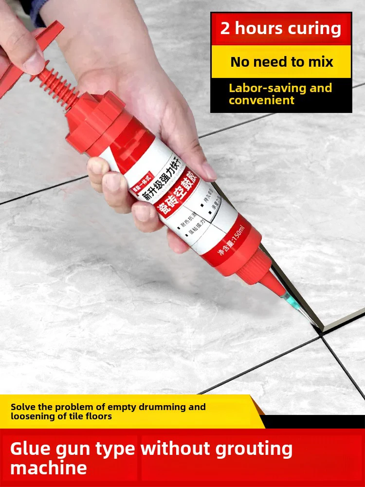 Ceramic tile hollow drum special adhesive, strong adhesive, tile warping repair, injection filling, ceramic tile backing adhesiv