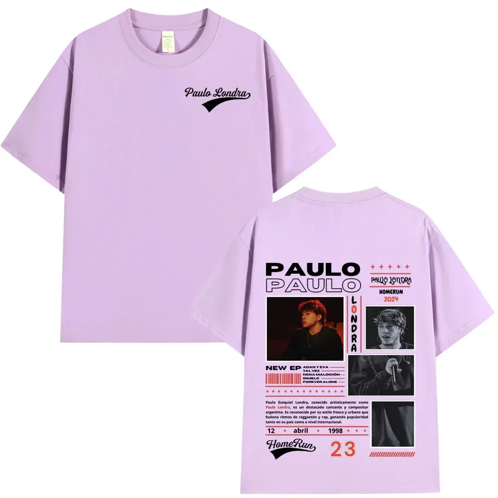 مغني الراب باولو لوندرا ألبوم Homerun تي شيرت رجالي نساء موضة الهيب هوب المتضخم تي شيرت عادية 100% تي شيرتات قصيرة الاكمام