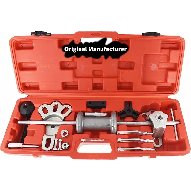 9 Way Slide Hammer Puller Assembly Front Wheel Rear Axle Dent Shaft Hub Repair Auto Tool Set KIT Box