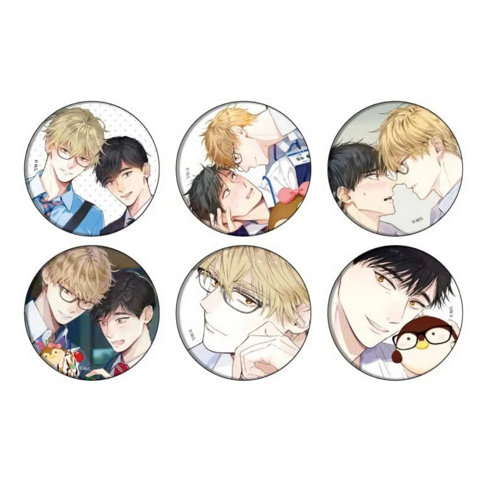 Anime BL Manga Badge Button Brooch Pin Tanaka Keiji Jujo Suzume Cosplay Itabag Collection Gift Keychain