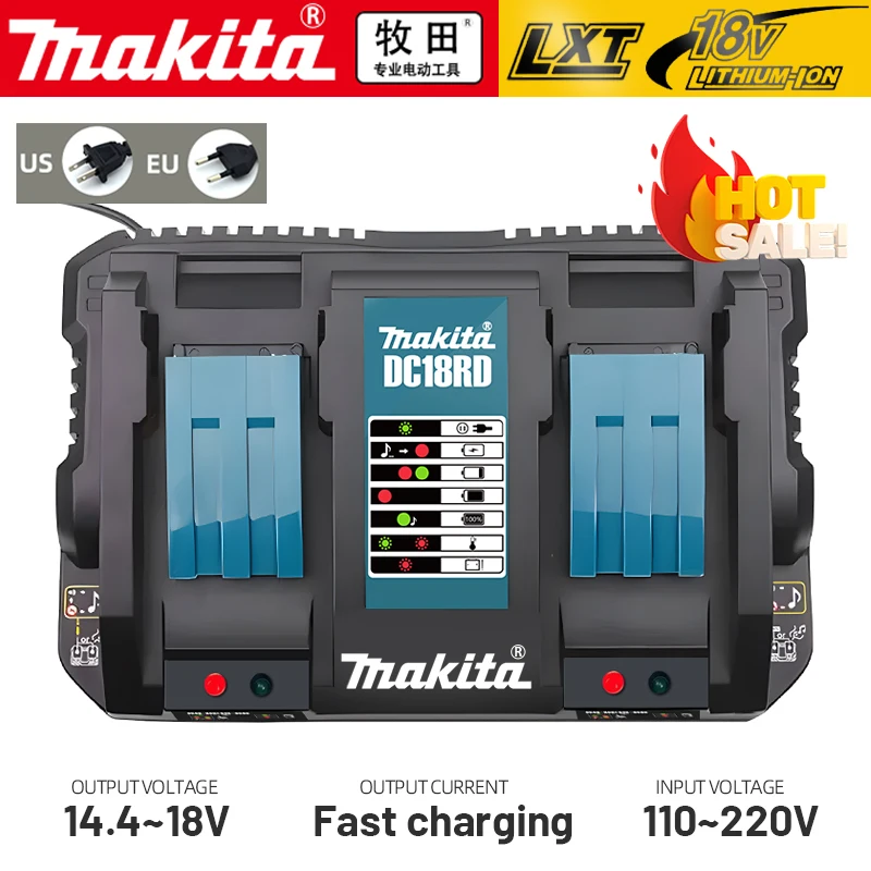 New 100% original Makita charger, rechargeable battery, Makita 18V BL1830B, BL1830A,  BL1850, BL1850B tool battery charger