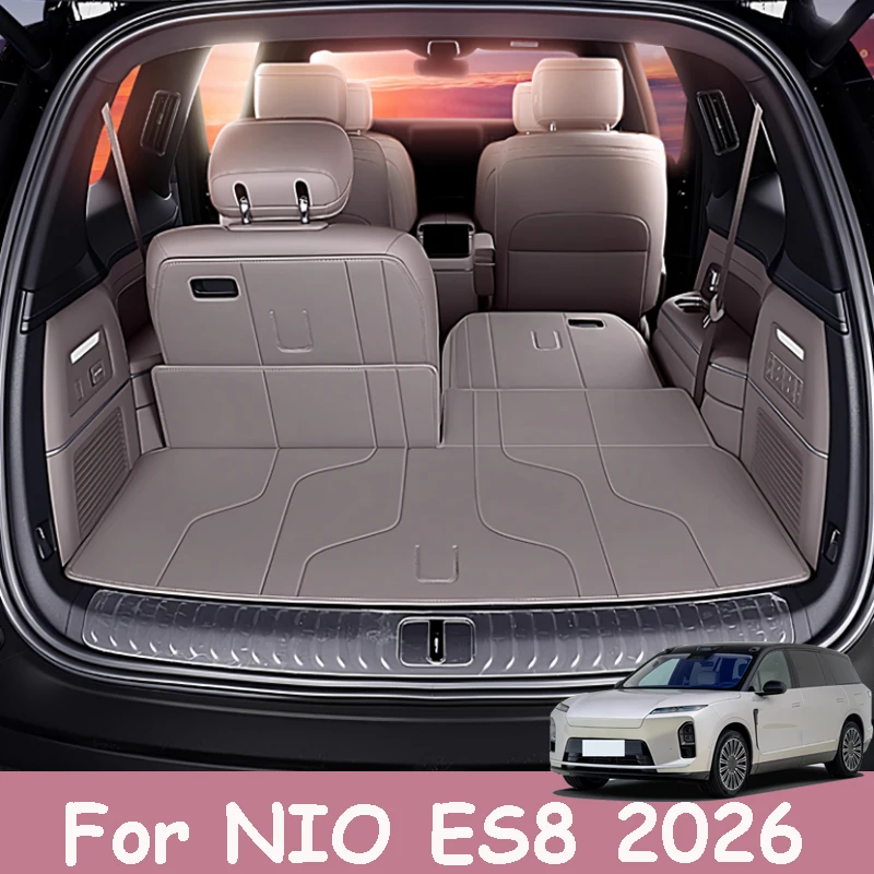 

For NIO ES8 2026 Car Leather Trunk Cushion Fully Enclosed Scratch Resistant Protection Trunk Mat Interior Accessories