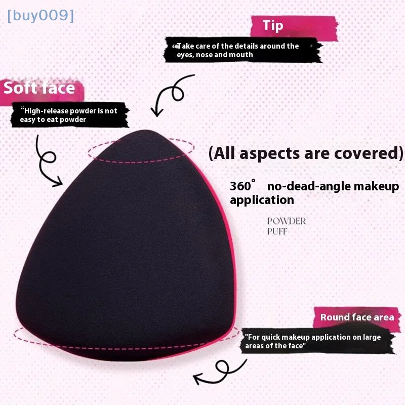 【buy009】4 قطع/مجموعة منتفخة البودرة الوردية مع فرشاة كريم الأساس كارتون جرافيتي مارشميلو وسادة هوائية خافي عيوب البشرة أدوات مكياج