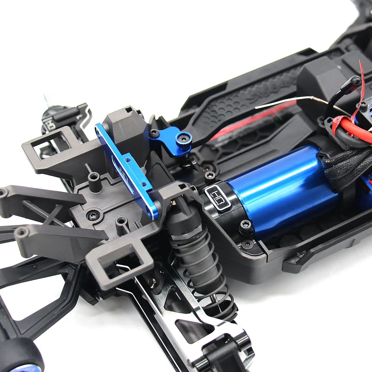 

HR Traxxas Mini Maxx/XRT aluminum adjustable motor base compatible with original battery panels or large batteries