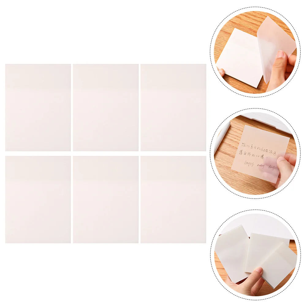 6 Pcs Stickers Adhesive Notes Memo Pads Convenient Memorandum The Pet Household Student Message Leaving