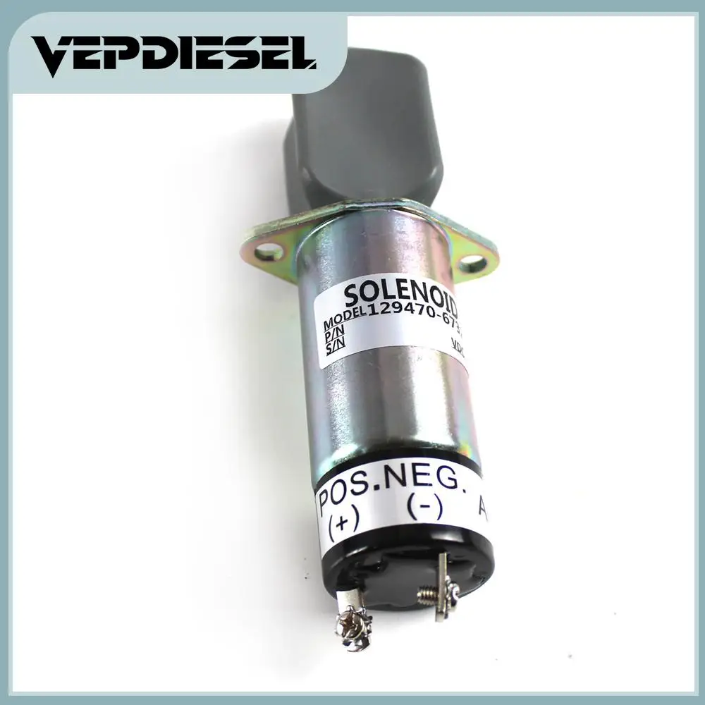 

1x Fuel Stop Solenoid 12V Fit For Yanmar Diesel OE#1502-12D6U1B1S1A 129470-67320 1504-12A6U1B1S2 with 3 Months Warranty