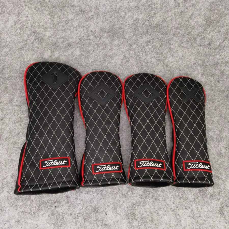 

Premium Fleece Lined Golf Club Head Cover Elastic Self-fixing Design Diamond Pattern Wear Resistant Protective Sleeve Numbered Style Fit Wood Clubs Anti-scratch Golf Sports Protection Accessories