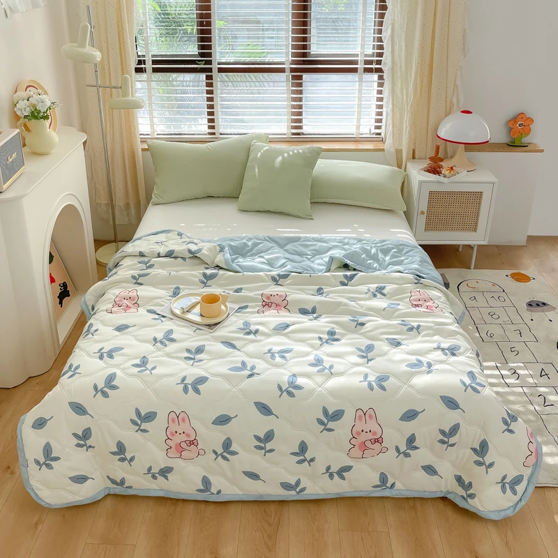 YanYangTian edredón de verano para dormitorio, funda de cama doble, manta de guata fina, perrera para perros y gatos