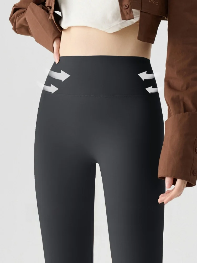 Wyszczuplające spodnie do jogi z wysokim stanem, obcisłe, damskie, bez widocznych linii, lekkie, modelujące, męskie spodnie sportowe jako warstwa bazowa.