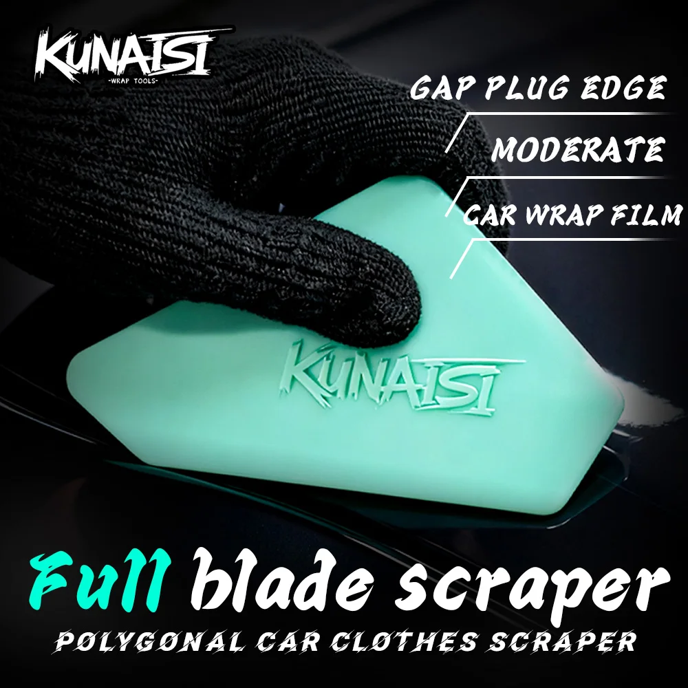 KUNAISI Carbon Fiber Vinyl Wrap  Window Tinting Tool Corner Squeegee Curves Slot for Vehicle Wraps Wallpaper Installing