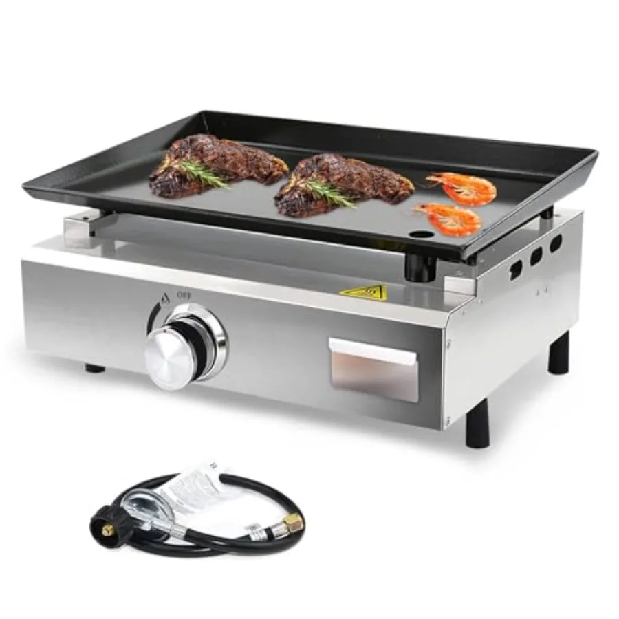 

Газовая сковорода с горелкой 16,3 дюйма, уличная пропановая сковорода, портативный гриль с плоской вершиной, плоские грили для приготовления пищи на открытом воздухе Plancha Para Cocinar O