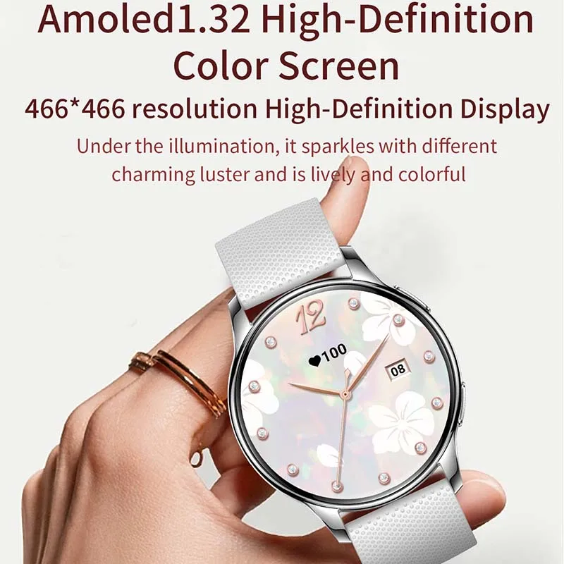 2024 New Women\'s Smartwatch 1.32inch 466*466 AMOLED HD Screen Bluetooth Call Motion tracking IP68 Waterproof Women\'s Smartwatch