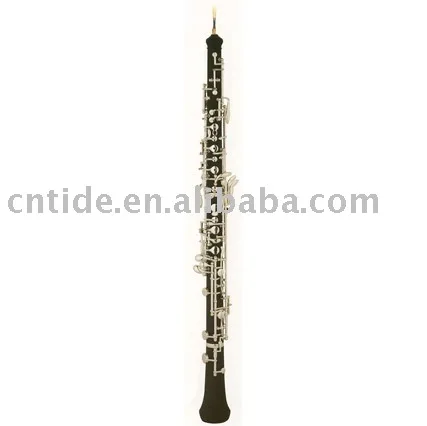 Professional use ebony C key oboe with silver keys