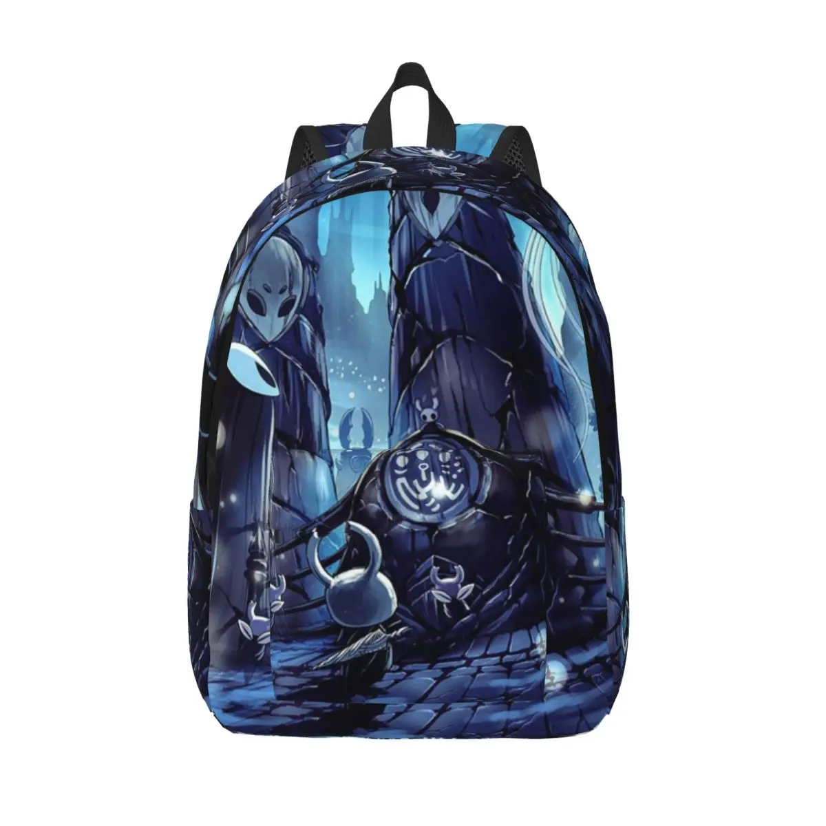 ホロウナイト アドベンチャー ゲーム バックパック メンズ レディース 学生 ハイキング 旅行 デイパック インディーゲーム カレッジ ショルダーバッグ ポケット付き