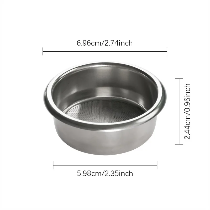 Coffee machine accessories filter stainless steel filter, coffee machine accessories 58mm dense hole powder bowl