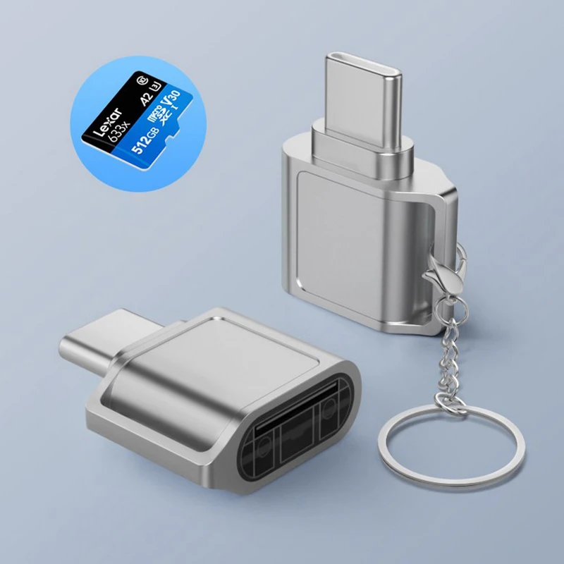 Type-C To TF Card Converter For Mobile Phones, Laptops, Tablets, Memory Expansion Adapters, Memory Card Readers