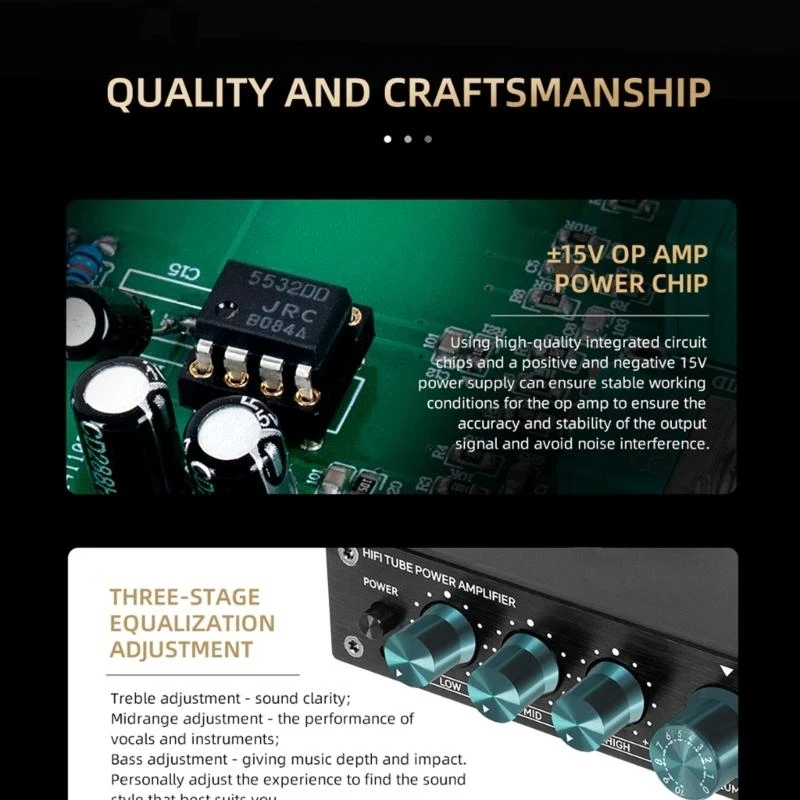 Bộ khuếch đại ống chân không VE200 nhôm đúc HIFI Preamp Preamp Bộ khuếch đại tương thích rộng