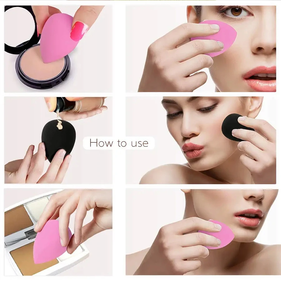 12pcs Makeup Sponge Blender Beauty Egg Soft Cosmetic Powder Puff Foundation Sponges Puff Women Make Up Accessories Beauty Tools