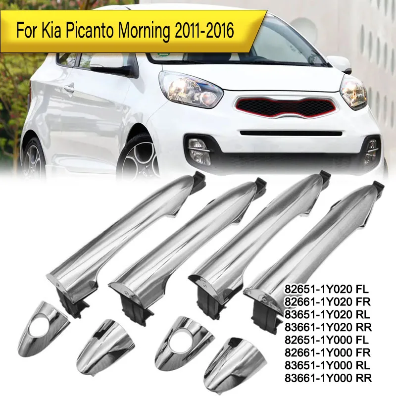 

For Kia Picanto Morning 2011 2012 2013 2014 2015 2016 Car Exterior Door Handle82651-1Y020 FL 82661-1Y020 FR