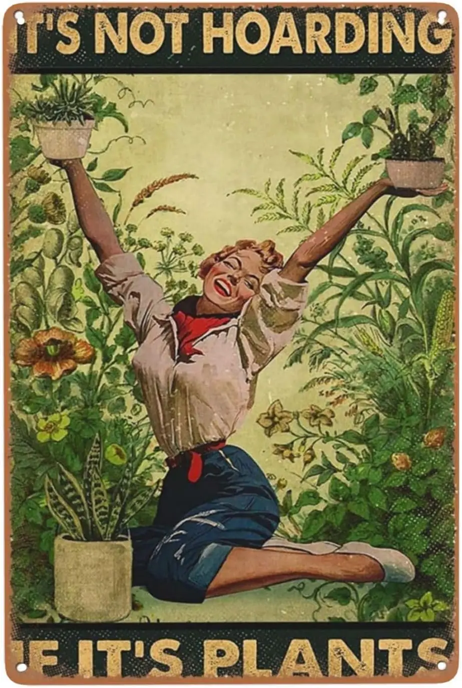Gardening tin sign Plant Lady Tin sign Plant Mother Tin Sign Gardener Tin sign Girl Like Life Home decor bar restaurant Garage C