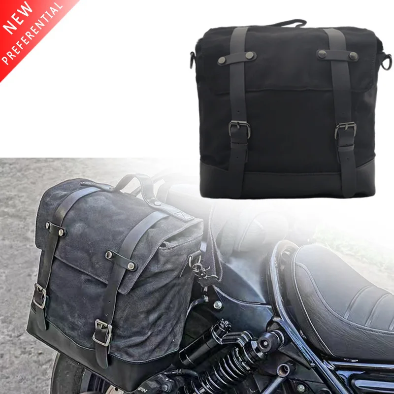 

Универсальные винтажные мотоциклетные сумки для багажа, водонепроницаемые боковые сумки, большая вместительная хвостовая сумка, новые обновленные аксессуары для мотоциклов
