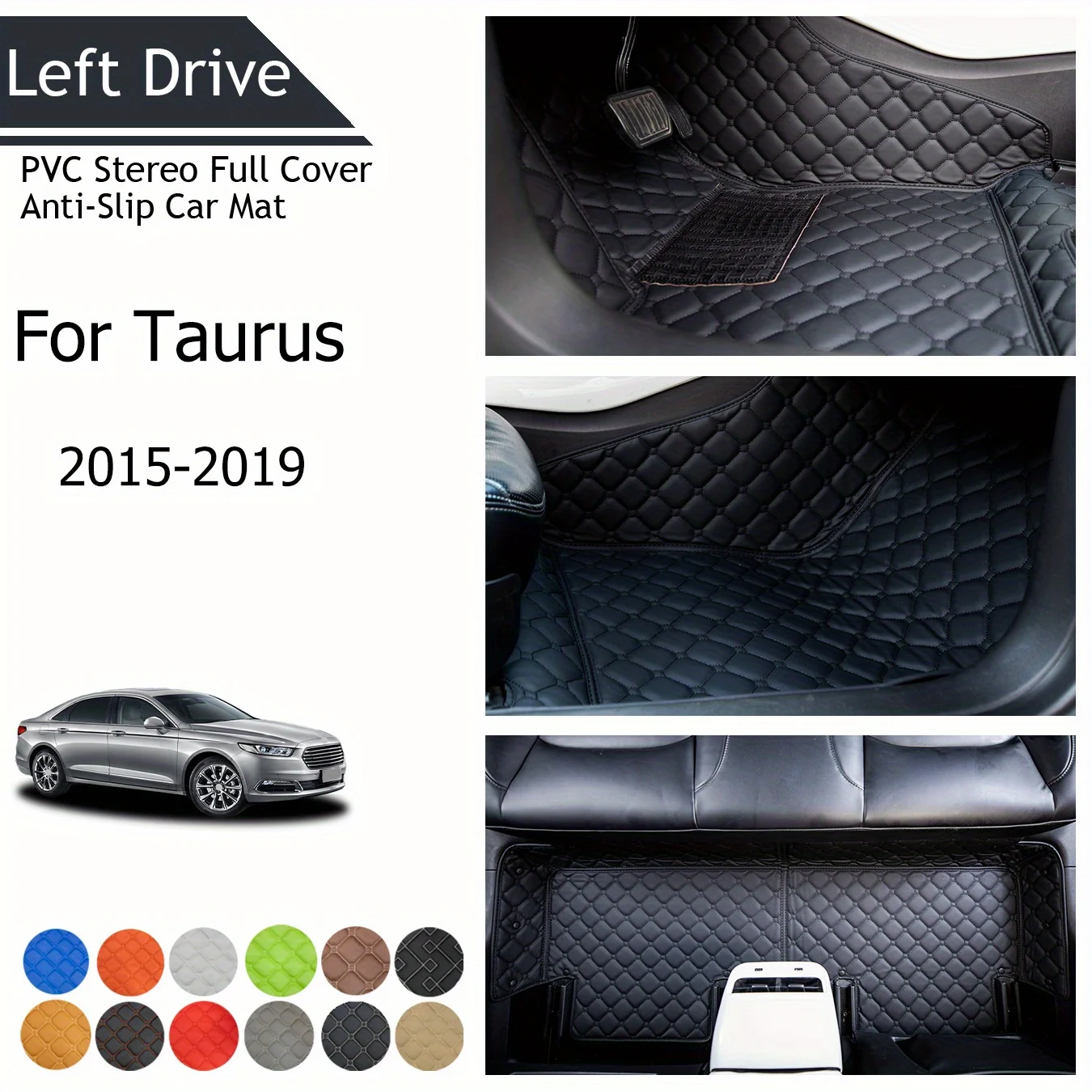 

TEGART 【LHD】For Ford For Taurus 2015-2019 Three Layer PVC Stereo Full Cover Anti-Slip Car Mat car accessories car mats floor