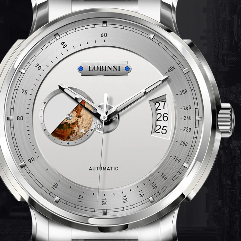 LOBINNI Design Men MIYOTA 8217 Mechanical Movement Watch Sport 42mm 5ATM Waterproof Automatic Watch