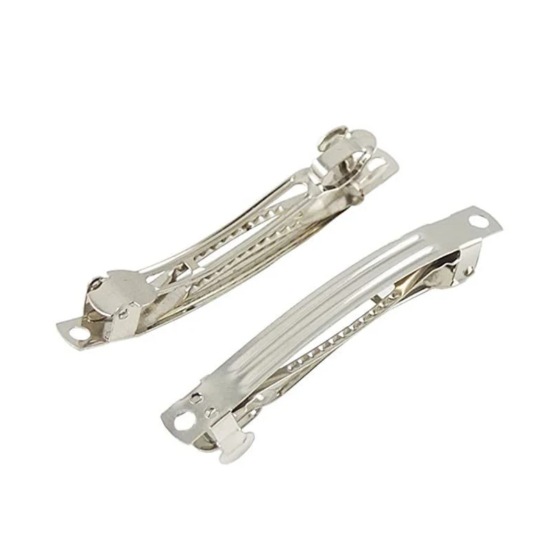 French Barrette Style Spring Hair Clips Base Automatic Clip Blank Width Setting Bow Hairpin Supplies For Jewelry Making