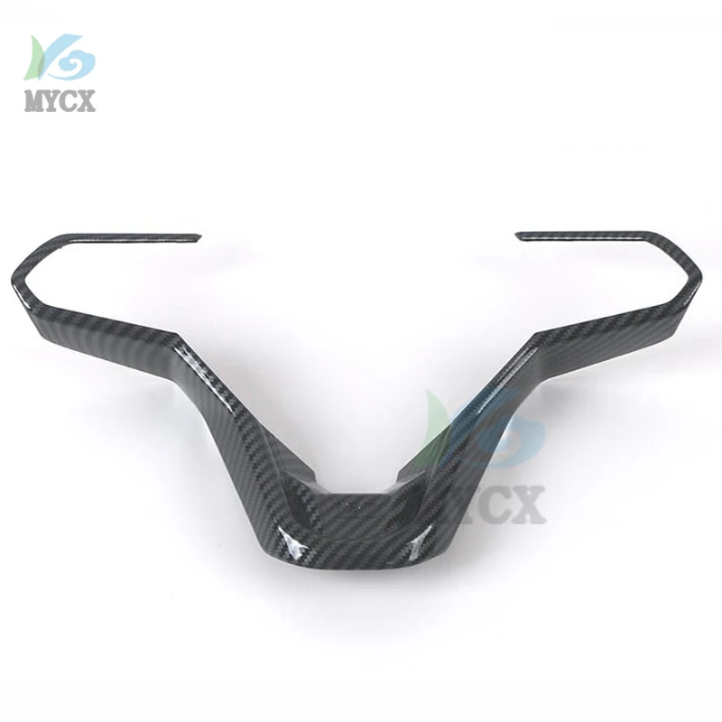 ل Volkswagen VW ID.4X ID.4 ID4 2021 + ألياف الكربون ABS عجلة توجيه سيارة غطاء لوحة إطار الكسوة لاصقة تزيين اكسسوارات #3