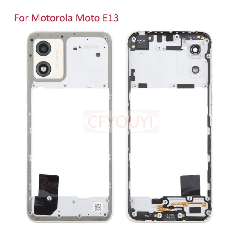 For Motorola Moto E13 Middle Frame Bezel Plate Back Housing Frame Replacement Part
