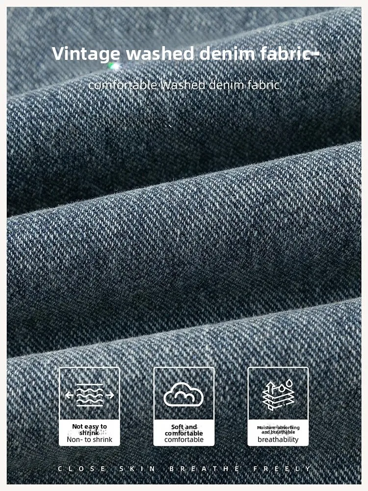 ملابس عمل صيفية فضفاضة مستقيمة الساق من American Sle للرجال ماركة عصرية غير رسمية متعددة الاستخدامات متوسطة الخصر من القطن