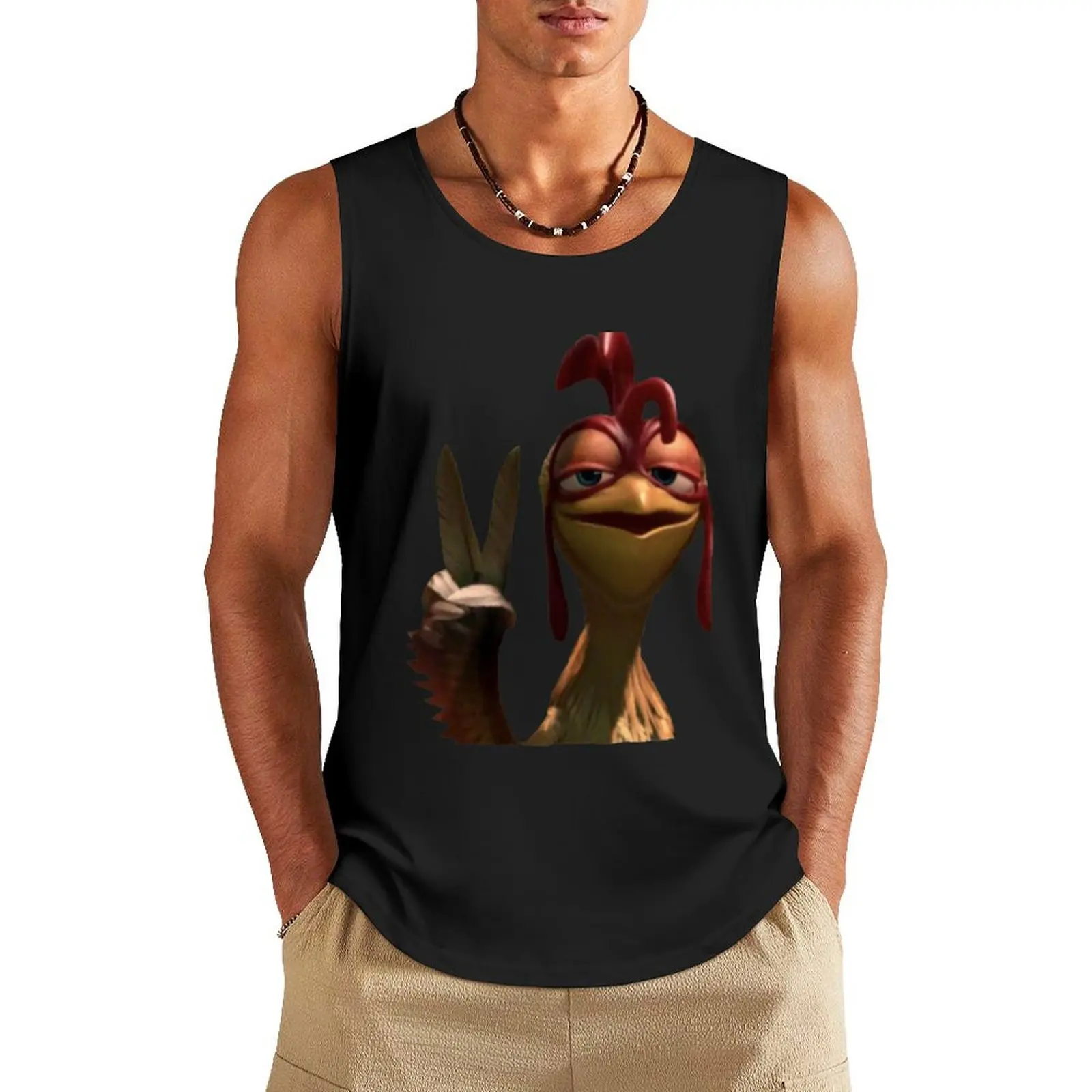 

CHICKEN JOE THE THIRD Tank Top vest for men bodybuilding for men new in tops & t-shirt gym Men's t-shirts