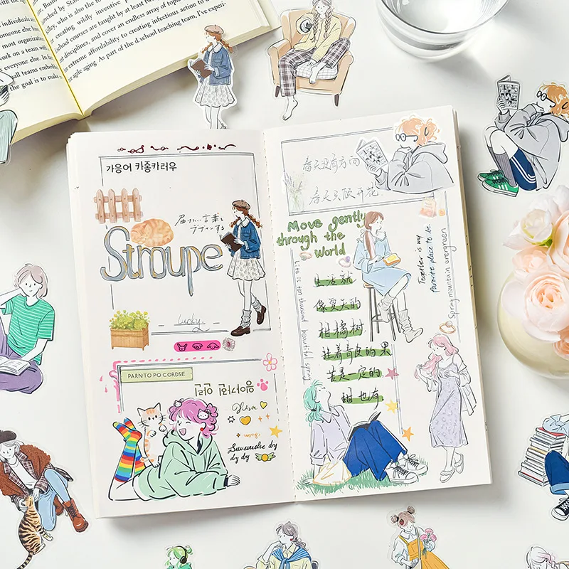 30 Sheets Elegant Girls Daily Life Themed Sticker Pack Aesthetic Lifestyle Decals Scrapbooking DIY Journal view 4