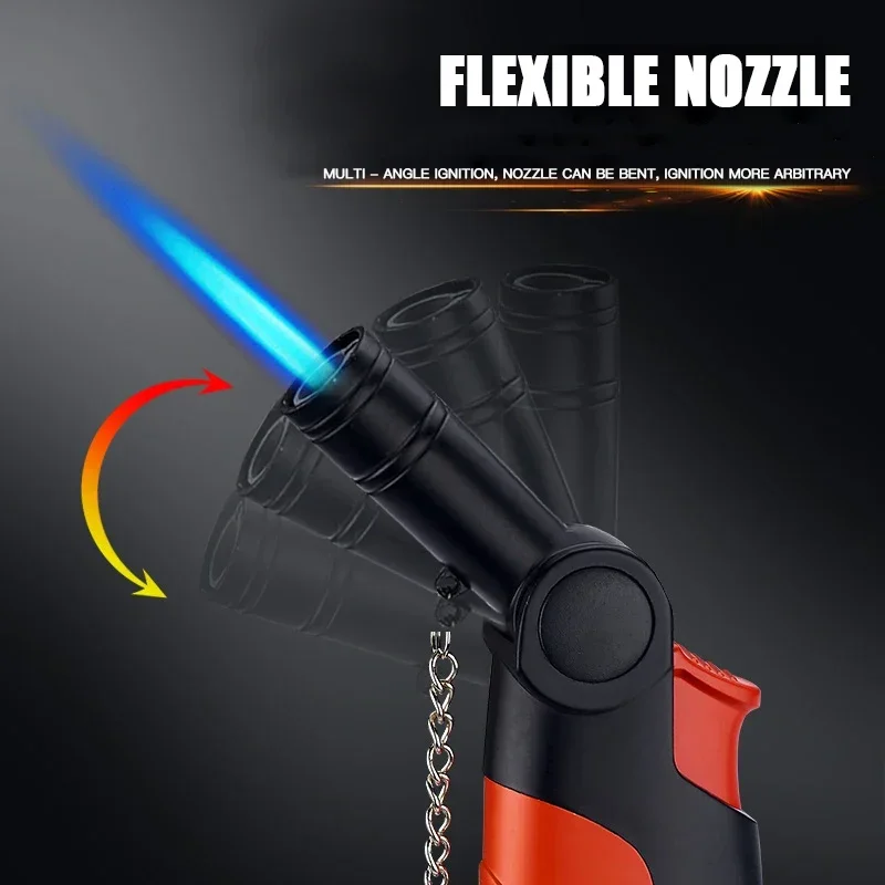 Portable Small Strong Welding Straight Jet Spray Gun Cigar Lighter Windproof Igniter MetalKitchenOutdoorMulti-purposeIgnitionGun