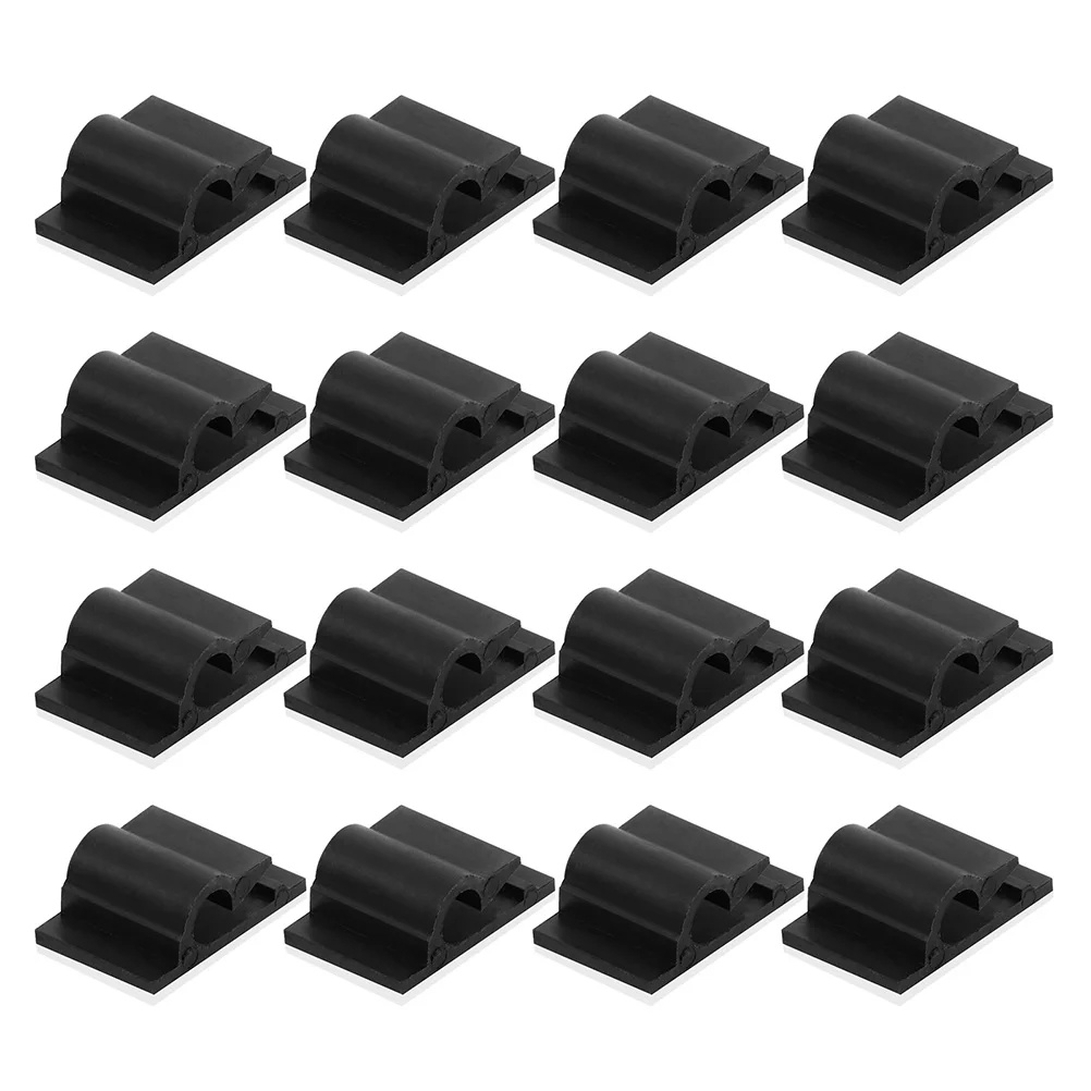 

200pcs Cable Clips Self Adhesive Black Strong Adhesiveness Wire Organizer for Cords USB Charging Audio Cables Home Office Desk
