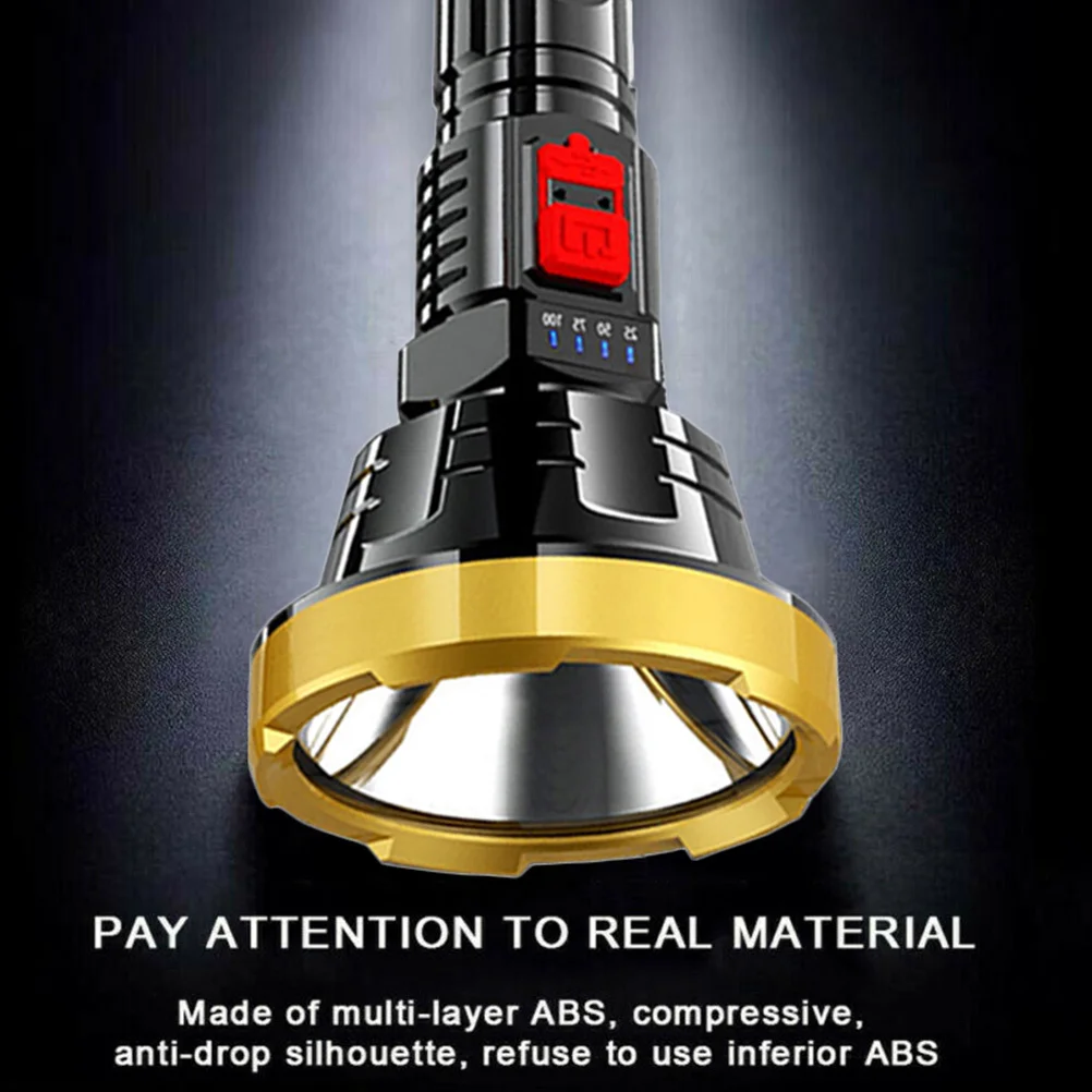 

LED Flashlight USB Rechargeable Portable Plastic Outdoor Camping Torch Ultra Bright Durable Device