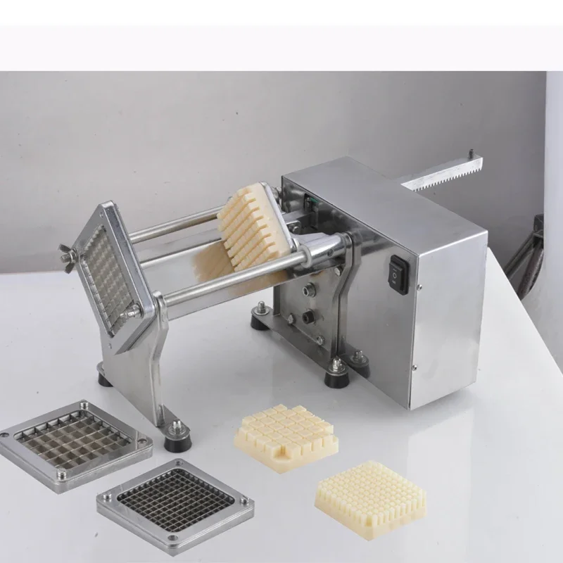 JG01 التجارية 60 واط منخفضة الطاقة الكهربائية الفولاذ المقاوم للصدأ آلة البطاطس المقلية آلة تقطيع البطاطس قطع البصل الخيار الفجل