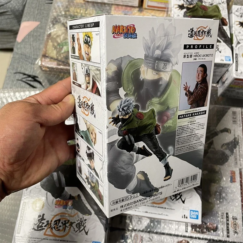 オリジナル在庫あり本物の BANDAIBANPRESTO NARUTO 疾風伝 BFC 河畔カカシ PVC フィギュアモデルアニメデスクトップ装飾人形おもちゃ