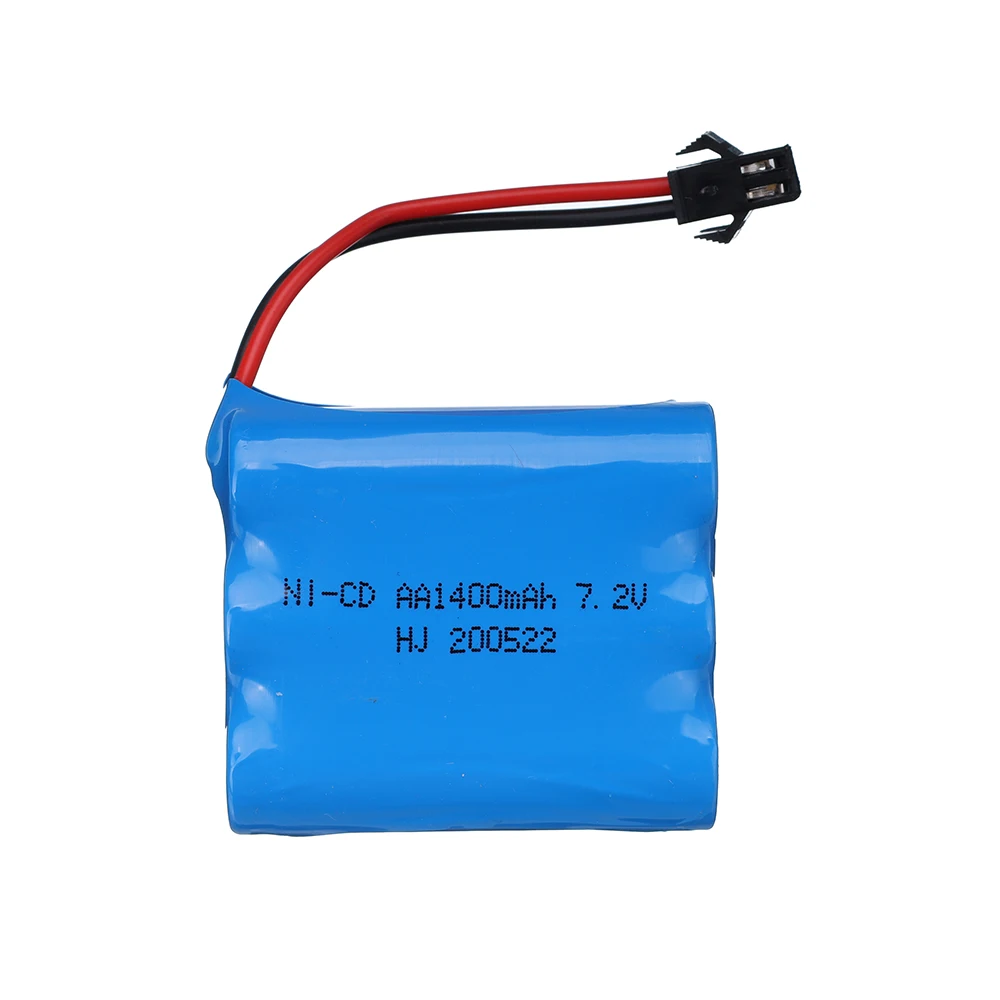 แบตเตอรี่ Ni-Cd 7.2V/ที่ชาร์จ7.2V สำหรับของเล่น RC รถยนต์รถแข่งเรือปืนชิ้นส่วนแบตเตอรี่7.2V 1400mAh แบตเตอรี่แบบชาร์จไฟได้ AA