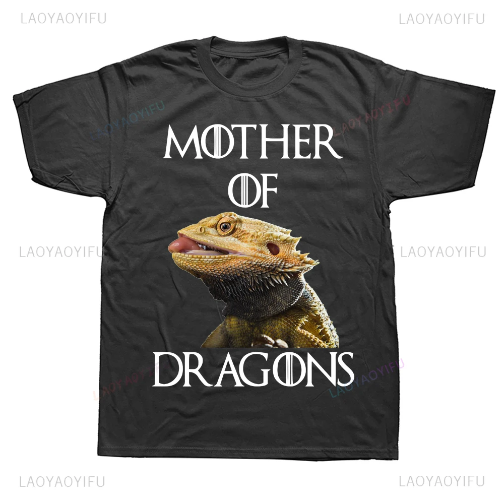 Summer Style Funny Mother of Bearded Dragons Graphic T Shirt Streetwear Short Sleeve Mens Tshirt Casual Fashion Hip Hop Man Tee