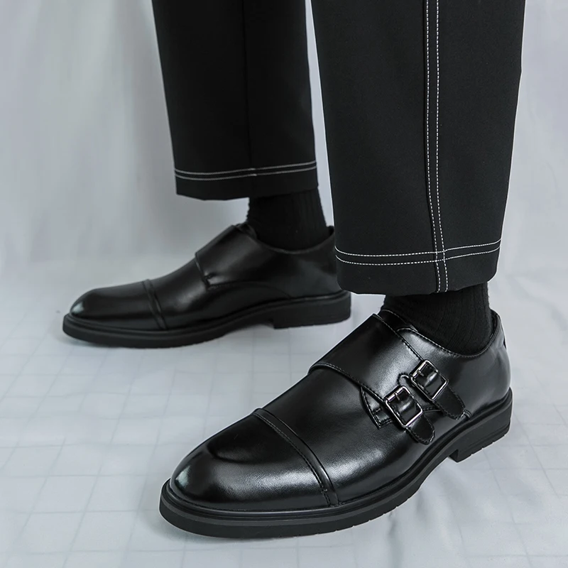 

Классическая модная городская деловая универсальная кожаная обувь, мужская удобная обувь для вождения с низким вырезом, брендовые повседневные лоферы ручной работы с строчкой