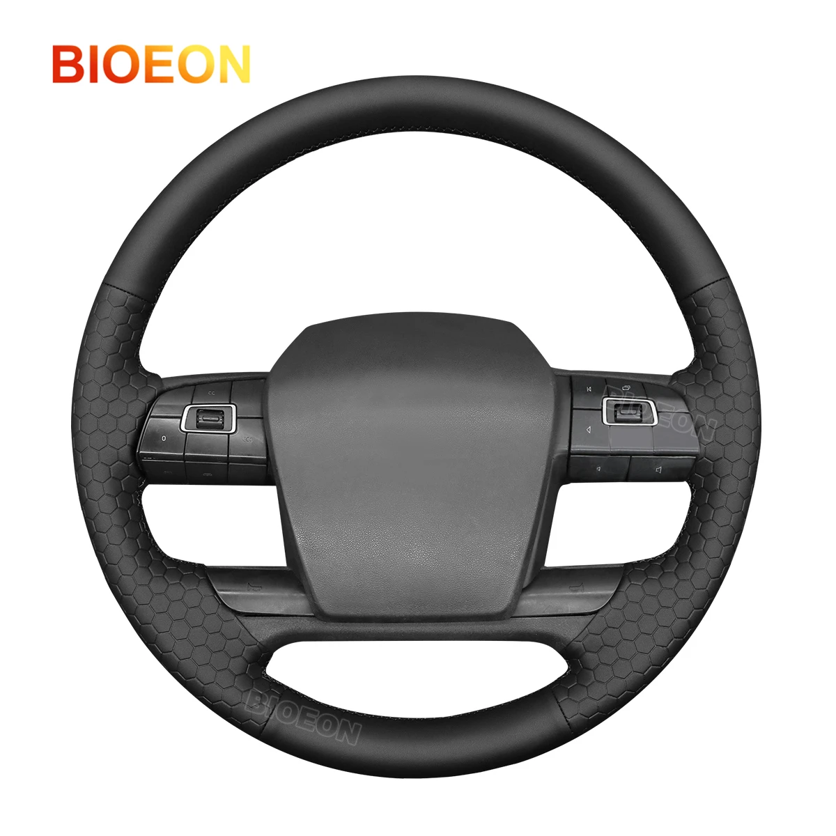 

Bioeon Hive Black PU Leather Car Steering Wheel Cover for Volvo VNL VNR FM FH 2017-2025