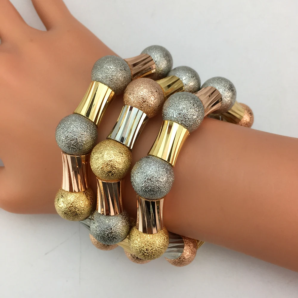 2024 Women\'s Three Tones Bangles Multi 3 Piece Bracelets Fashion Bracelet Party Birthday Gift FHK17321