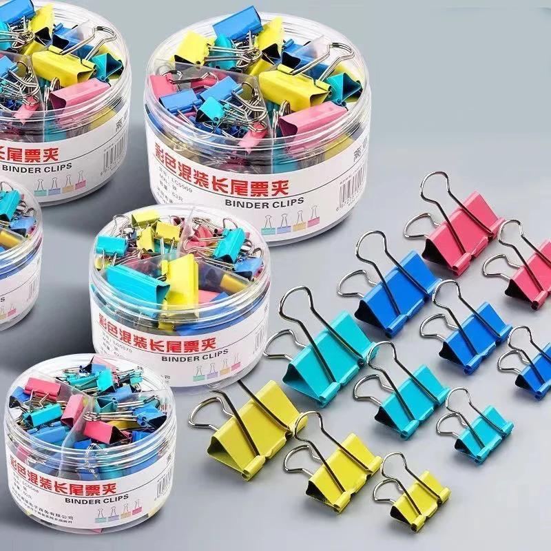 Long Tail Clip Colored Ticket Clip Tailcoat Clip Test Paper File Ticket Clip 1-6 # Size Book Clip Stationery