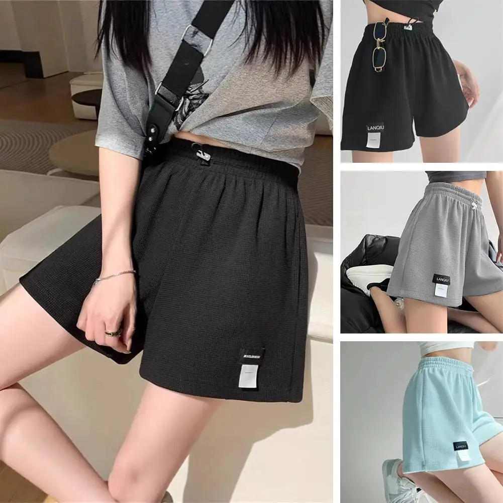 Lce Silk Shorts Men's Thin Sports Cropped Pants Loose Straight Leg Cool Breathable New Fashion Trend Casual L-XXL