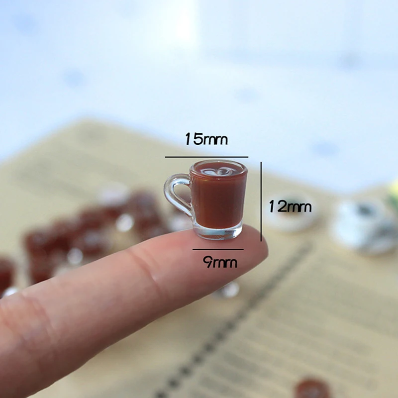 1PC Dollhouse Miniature Accessories decoration Mini coffee Cup Drink Model Toy