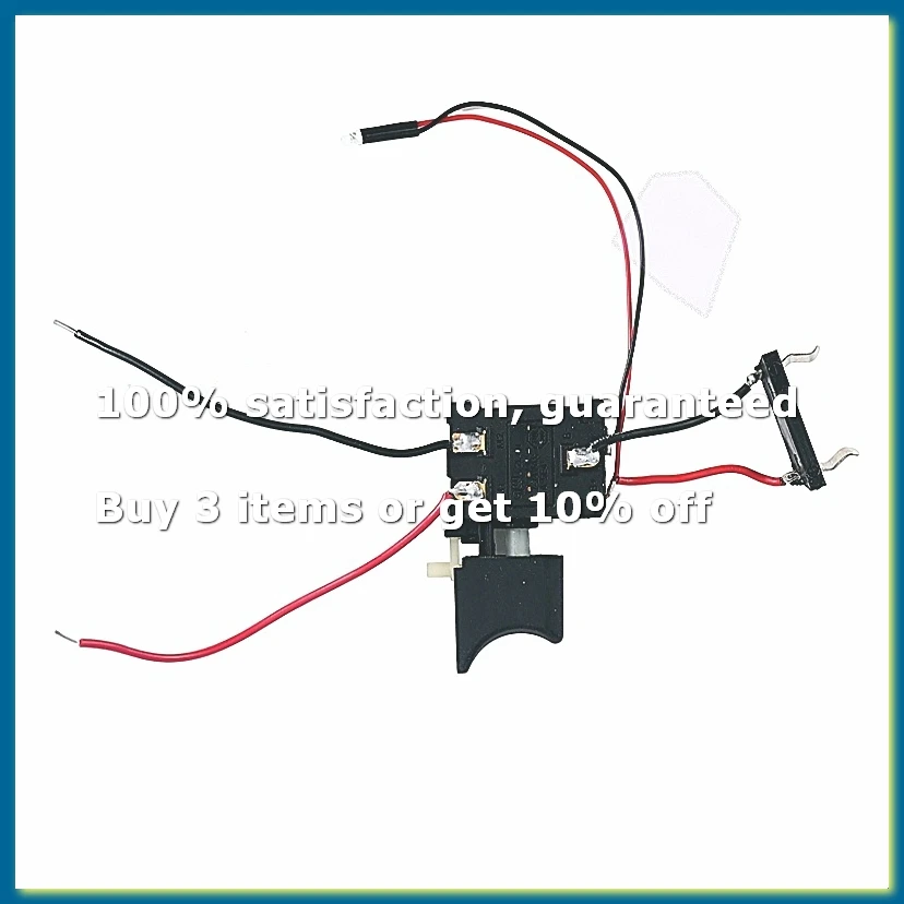 DC 7.2 V - 24 V 16A Electric Drill Control Switch Cordless Trigger Switch with Small Light for Power Tool