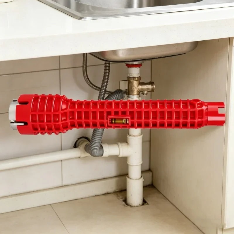 

Universal Plumbing Tool Double Head Sink Faucet Wrench Anti-Slip Handle Water Heater Spanner Bathroom Installation Repair Tool