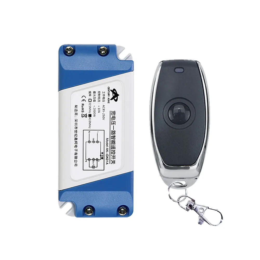 

433MHz Controller AC85V-250V Remote Control Receiver Wide Voltage Industrial Universal Home Appliances Access Security